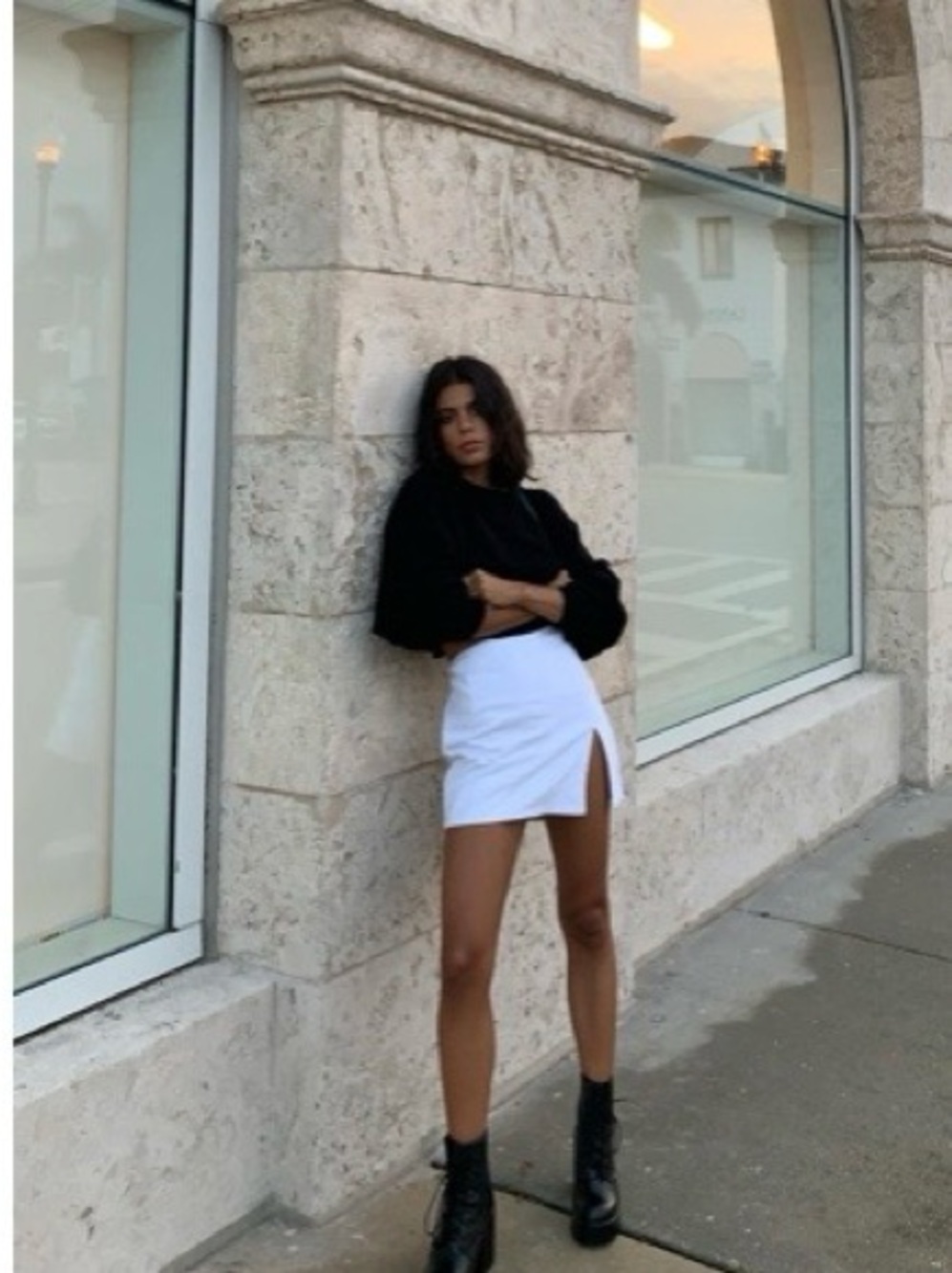 Princess Polly Lioness The Lola White Mini Skirt with Side Slit
